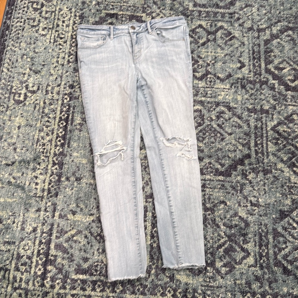 Treasure and Bond, skinny jeans, light washed, distressed